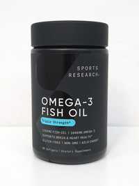 Рыбий жир омега-3 Sports Research Тройная сила, 1250 мг, 90 капсул