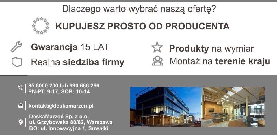 Sztacheta kompozytowa WPC na wymiar - Gwarancja 15 LAT, różne kolory