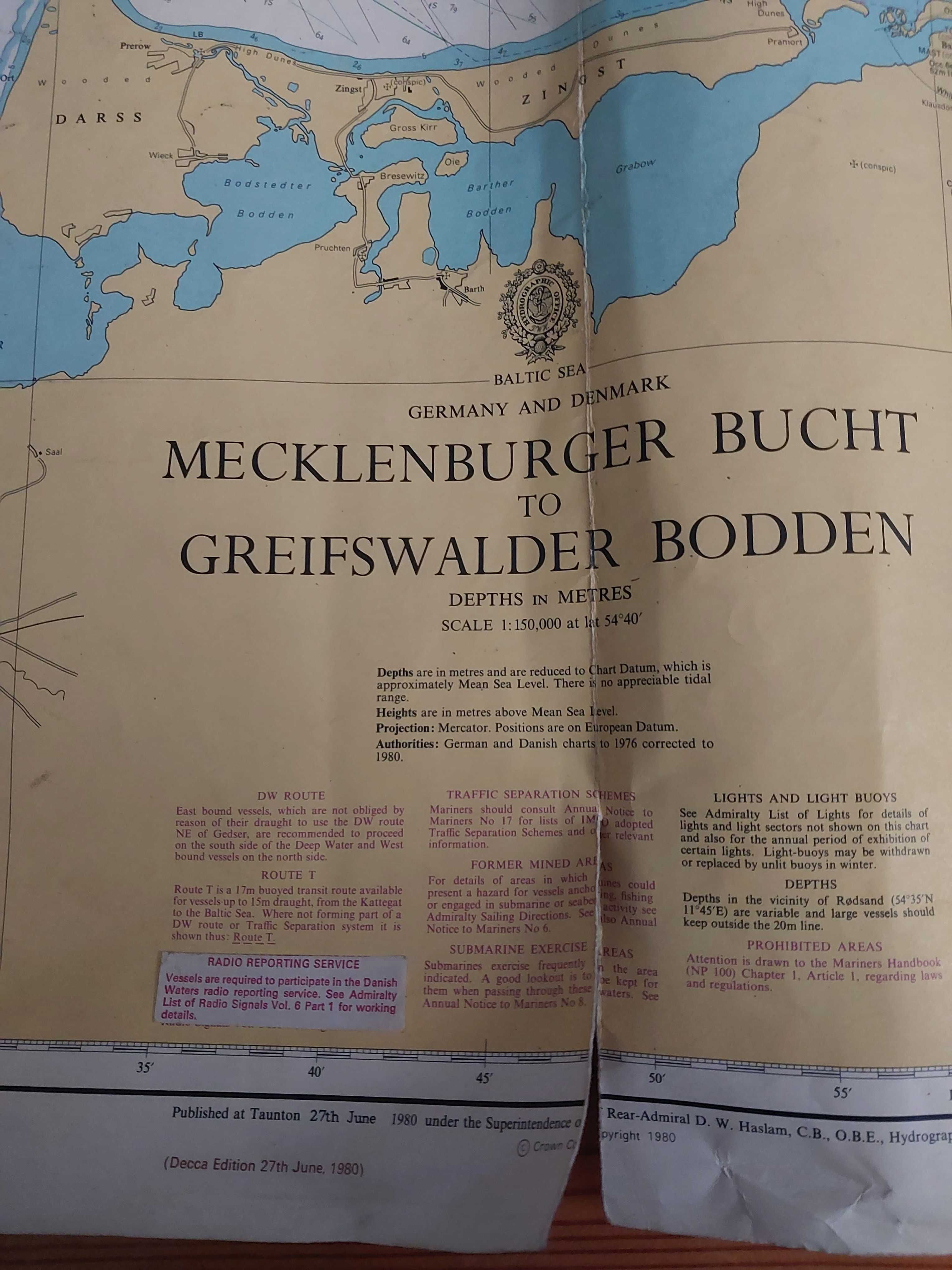 Mapa morska: Mecklenburger Bucht to Greifswalder Bodden