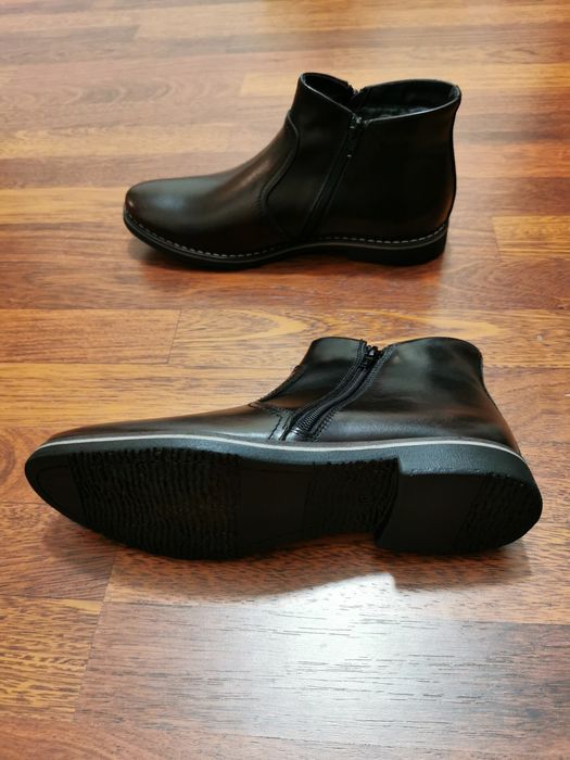 Eleganckie Skórzane Buty Męskie Lekkie Wygodne Ciepłe Rozmiar 40
