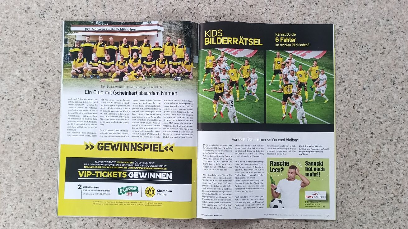 BVB Borussia Dortmund ANPFIFF Magazyn czasopismo gazeta