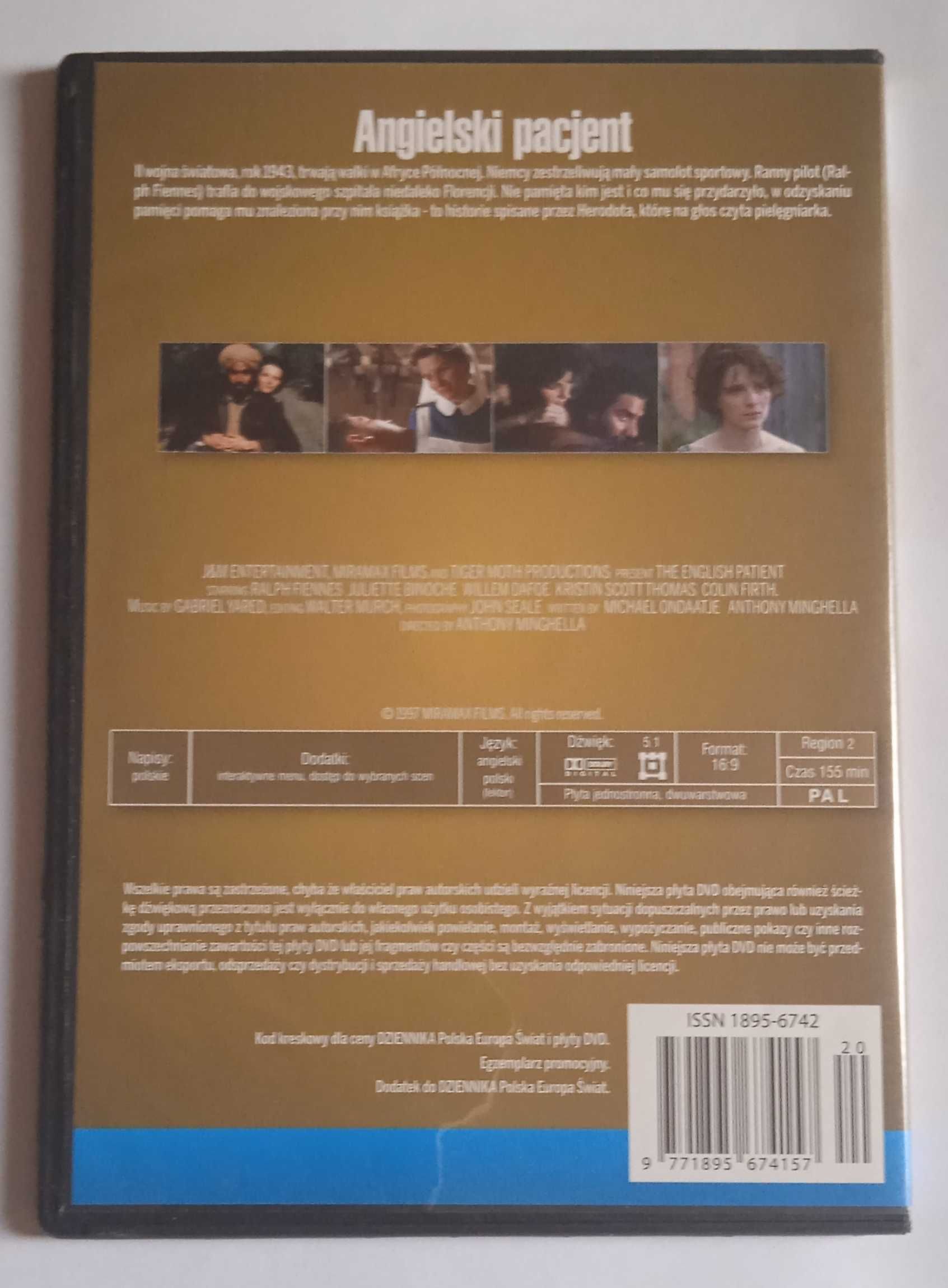 film DVD "Angielski pacjent"  reż. Anthony Minghella