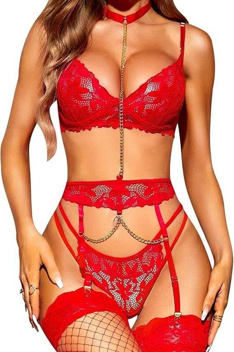 Koronkowy komplet erotycznej bielizny AVIGNON SECRET - nimfetka.pl