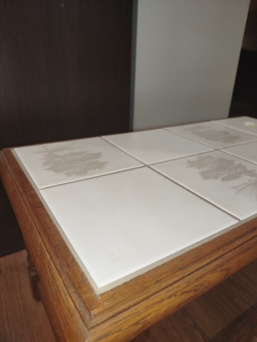 Stół,stolik kawowy blat z płytek Retro,Antyk,PRL ,Vintage,stare meble,