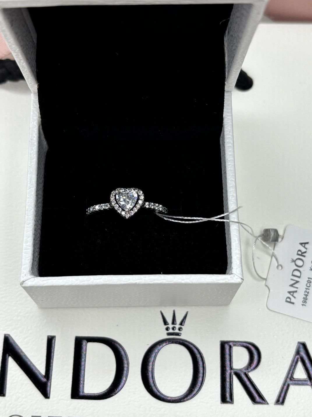 Каблучка Пандора Pandora кольцо сердце серце