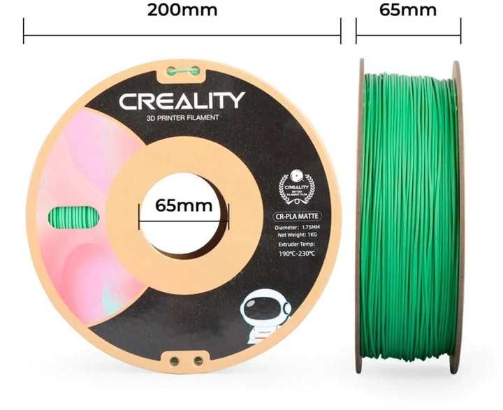 PLA пластик Creality для 3D-принтера матовий 1.75 1 кг Зелений авокадо