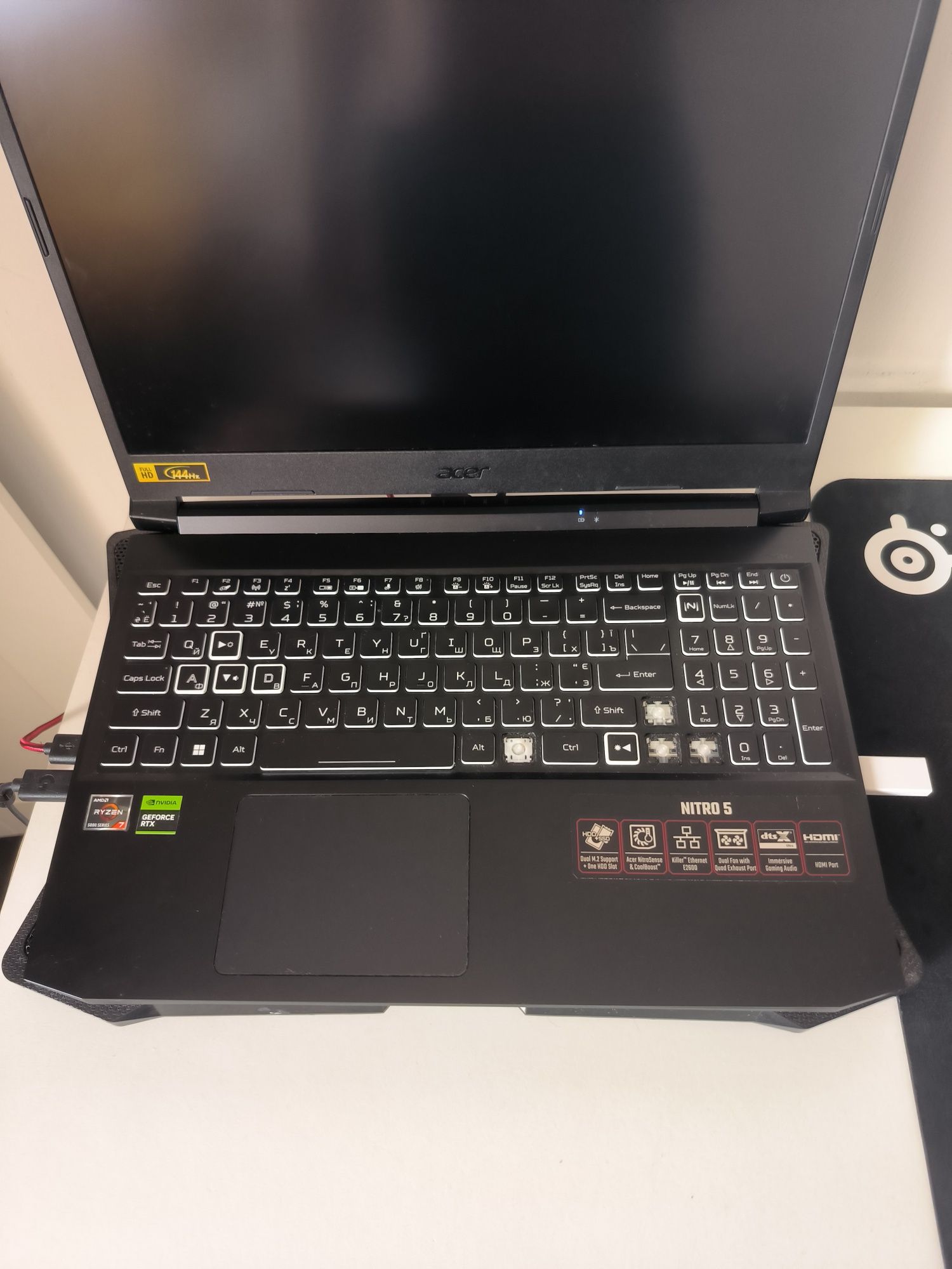 Acer nitro 5 An 515-45 , RTX 3080 , 32GB OZY, Ryzen 7 5800H Laptop.