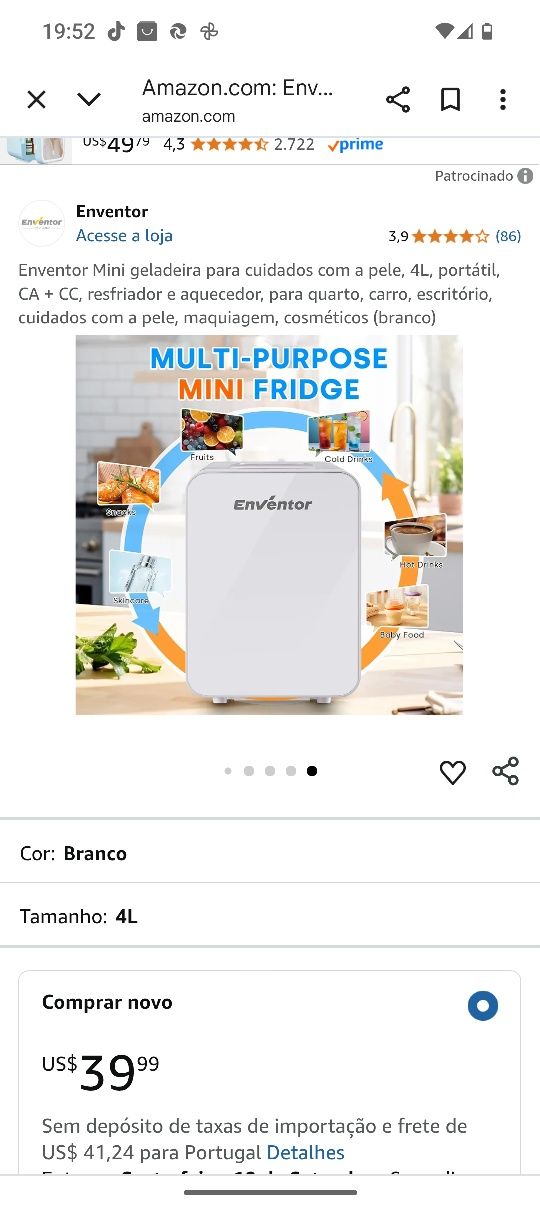 Mini frigorífico 4L