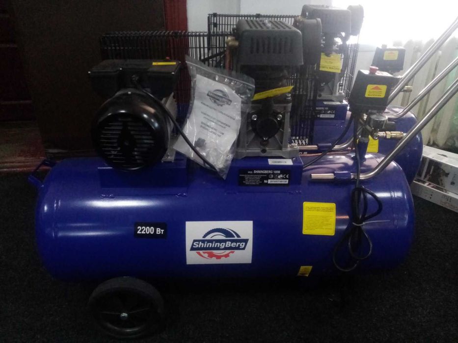 Компрессор поршневой (воздушный) 100 л, 353 л/мин, 220/380 В