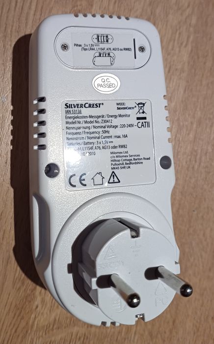 Medidor de consumos energia SilverCrest