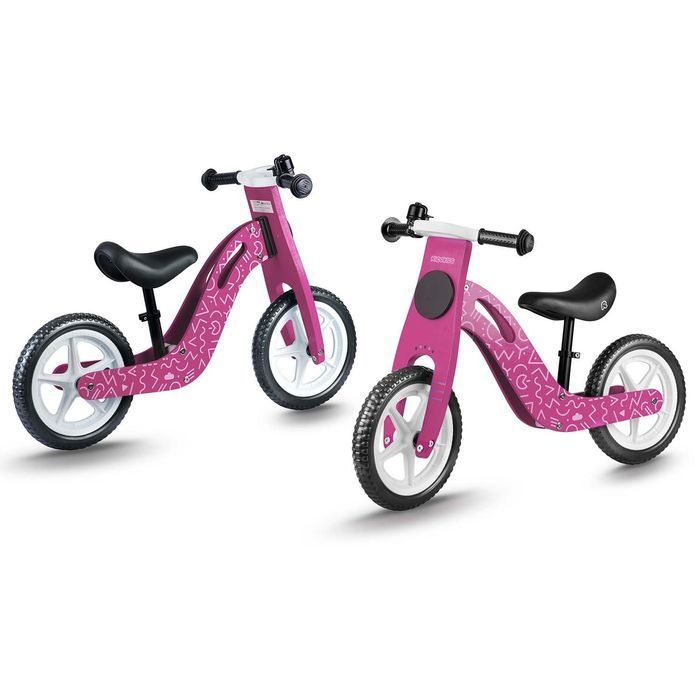 rowerek biegowy drewniany różowy ricokids rc-614