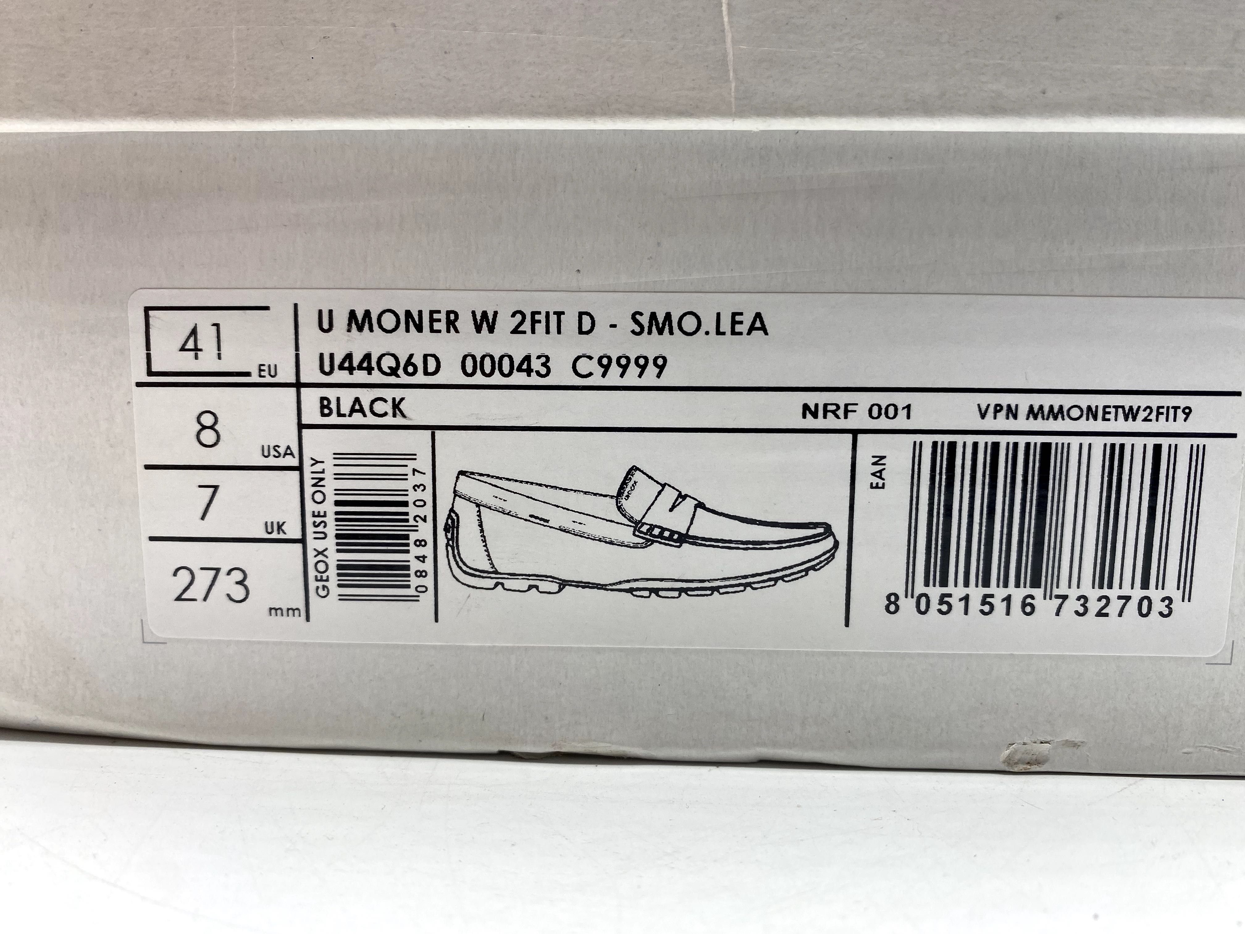 Geox Mokasyny skórzane U Moner W 2Fit D rozmiar 41