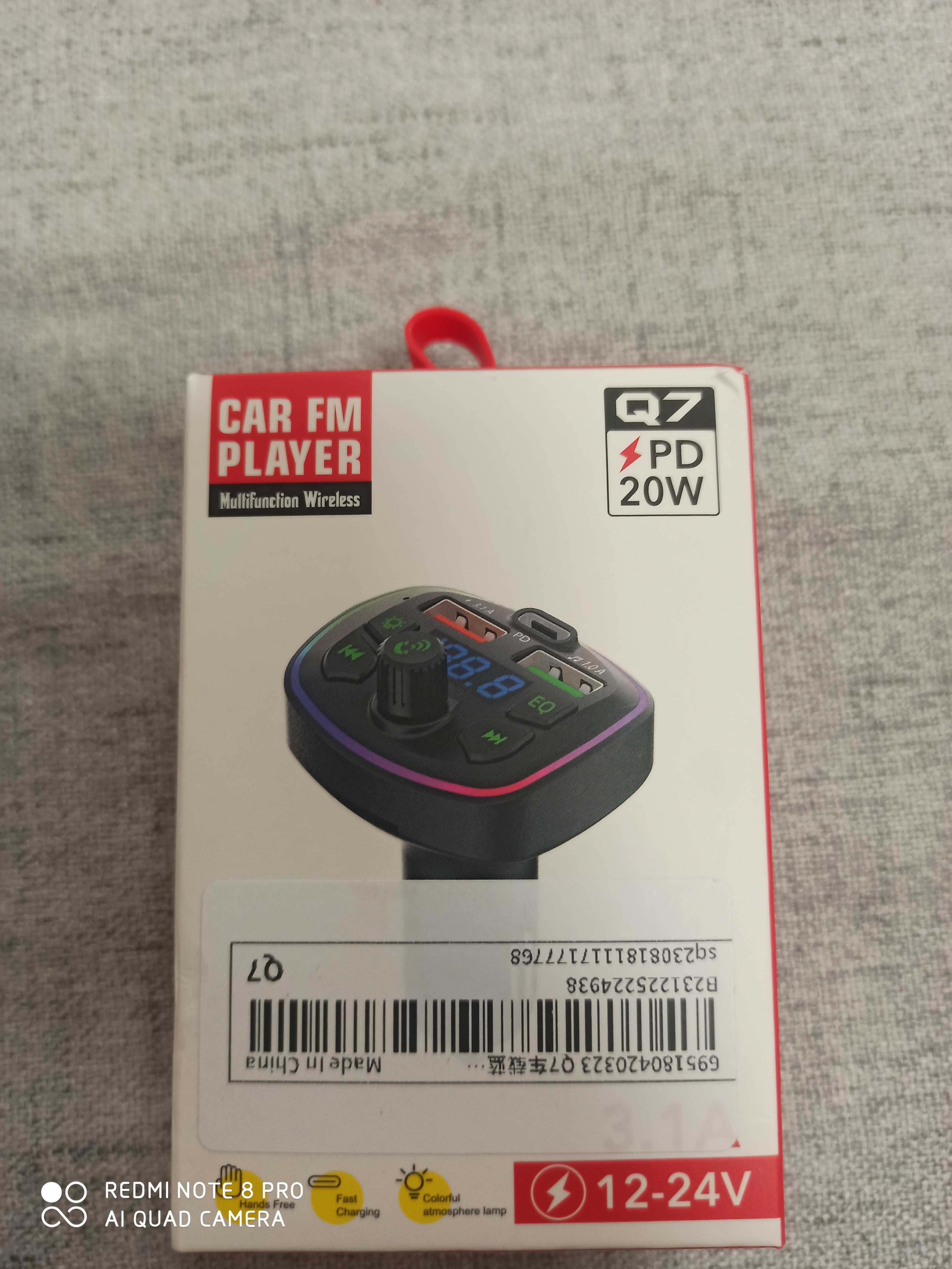 Transmitter Bluetooth Fm MP3 szybka ladowarka