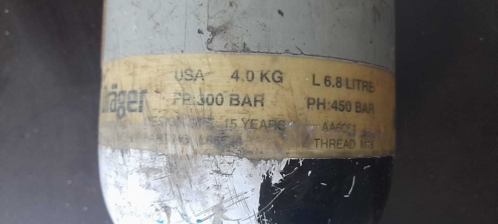 Garrafa ar respirável 300 bar Carbono