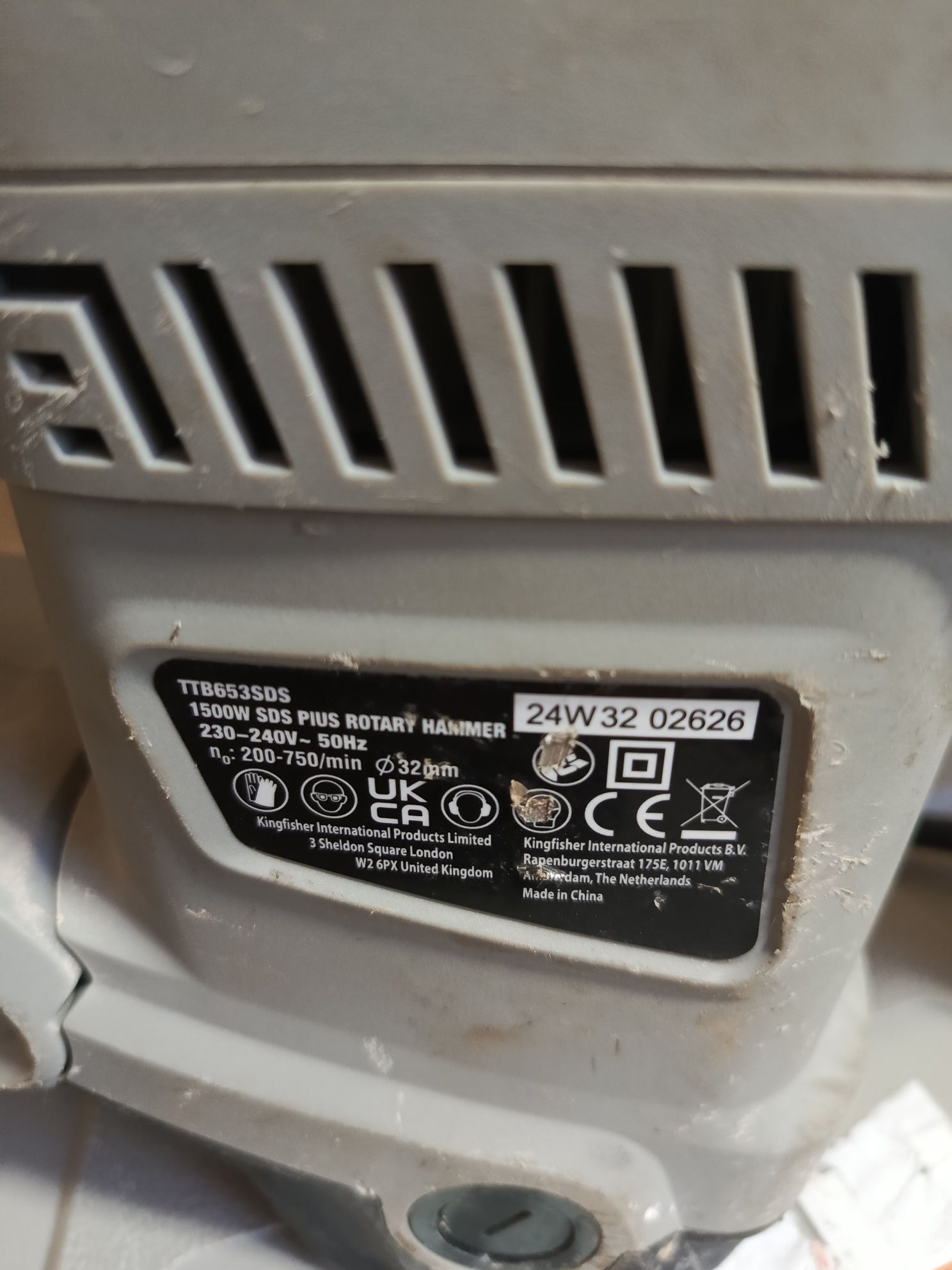 Młotowiertarka SDS plus 1500w.