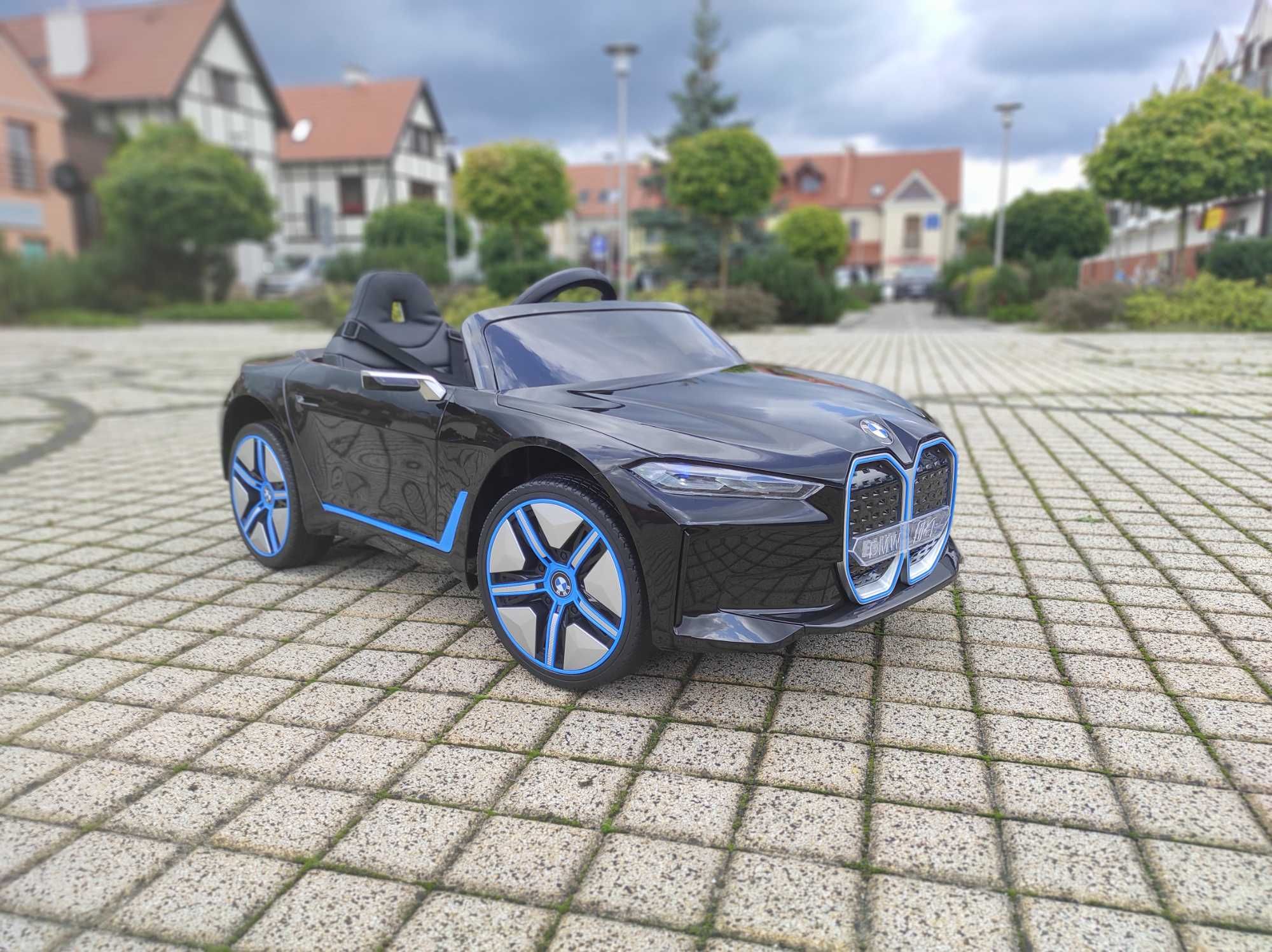 Autko BMW I4 na akumulator dla dzieci + EVA + Ekoskóra + Pilot