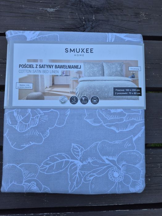 Smukee pościel z satyny bawełnianej 160x200 70x80 poduszki dwustronna