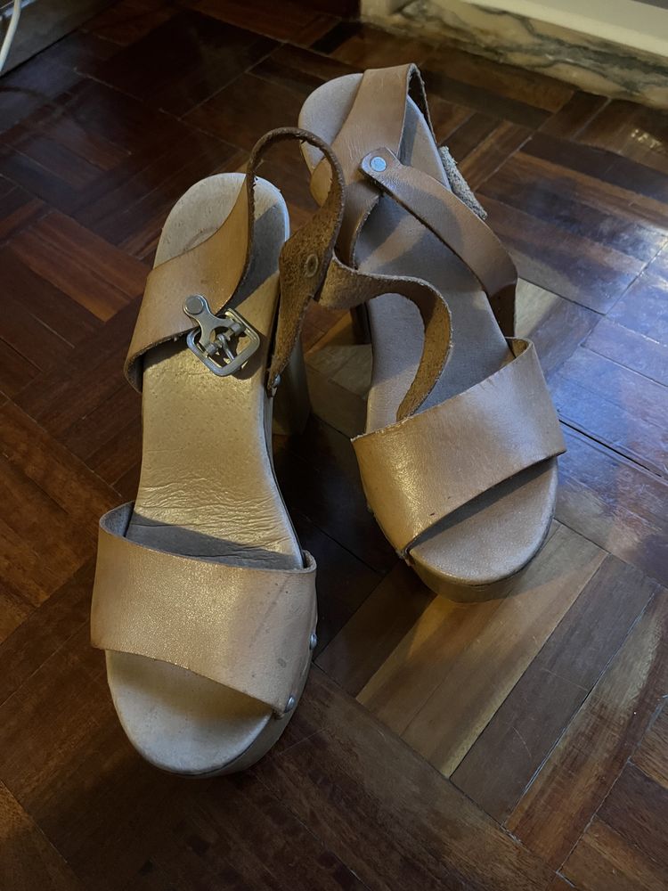 Sandálias pele calçado Guimarães