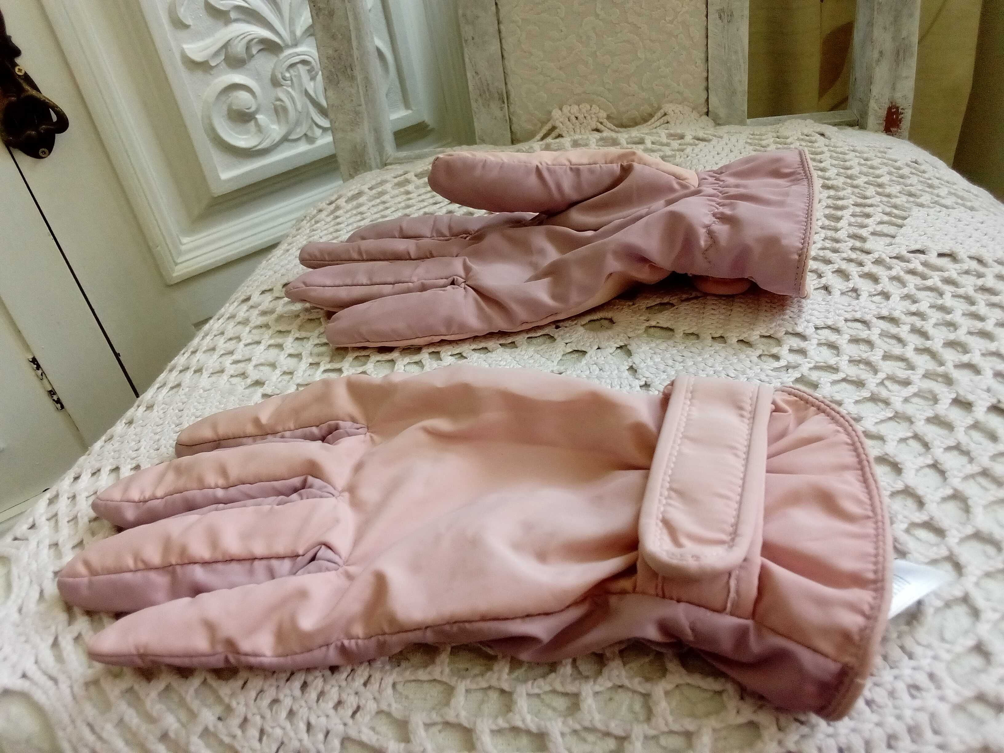 GRATIS rękawiczki dziewczęce młodzieżowe różowe zimowe narciarskie
