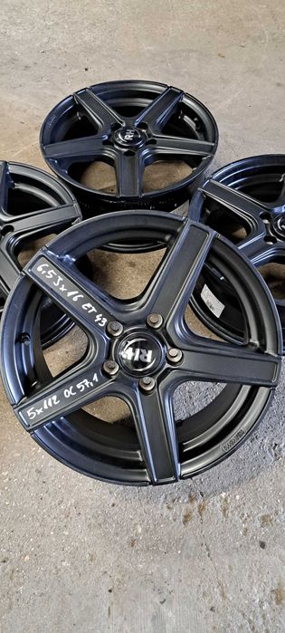 Felgi aluminiowe 6,5jx16 et43 5x112 Vw Audi Seat Skoda Czarne