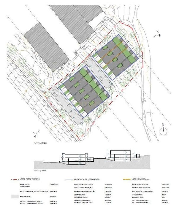 Terreno com projeto para 9 moradias, em Vila Praia de Ancora - Caminha