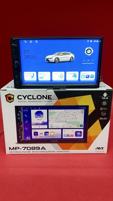 Магнітола Cyclone 7089A-2DIN з GPS, BT, CarPlay, WIFI, DSP, QLED