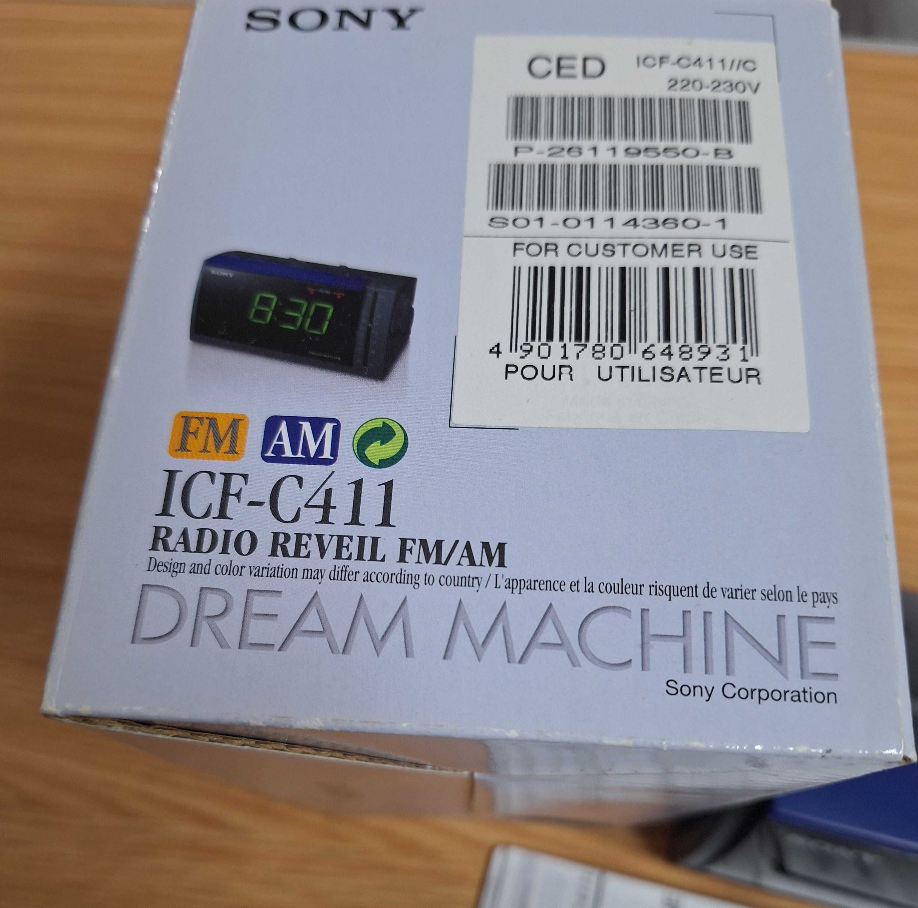 Rádio despertador Sony Dream Machine ICF-C411 - Novo na caixa