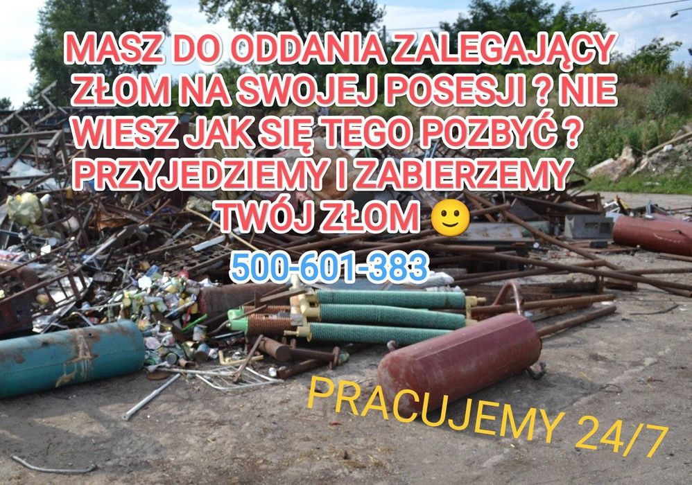 Odbiór złomu , SKUP ,sprzątanie strychów garaży, TRANSPORT