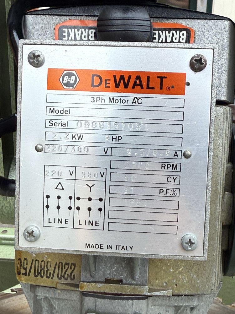 Piła Radialna DeWalt dw 8103 Ukośnica 380v/400v