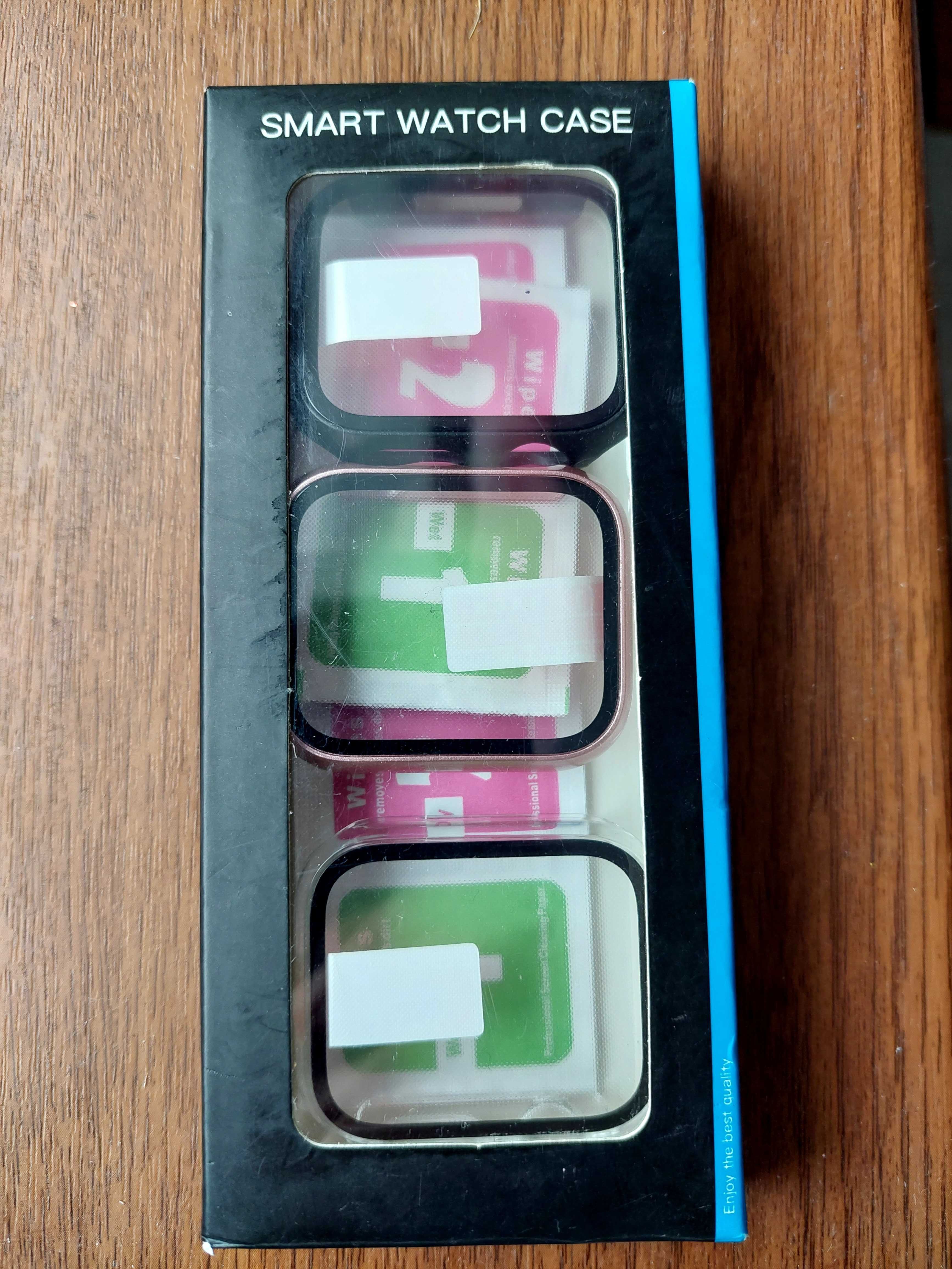 Etui +szkło-nakładka do Smart Watch Series 7. 3 sztuki