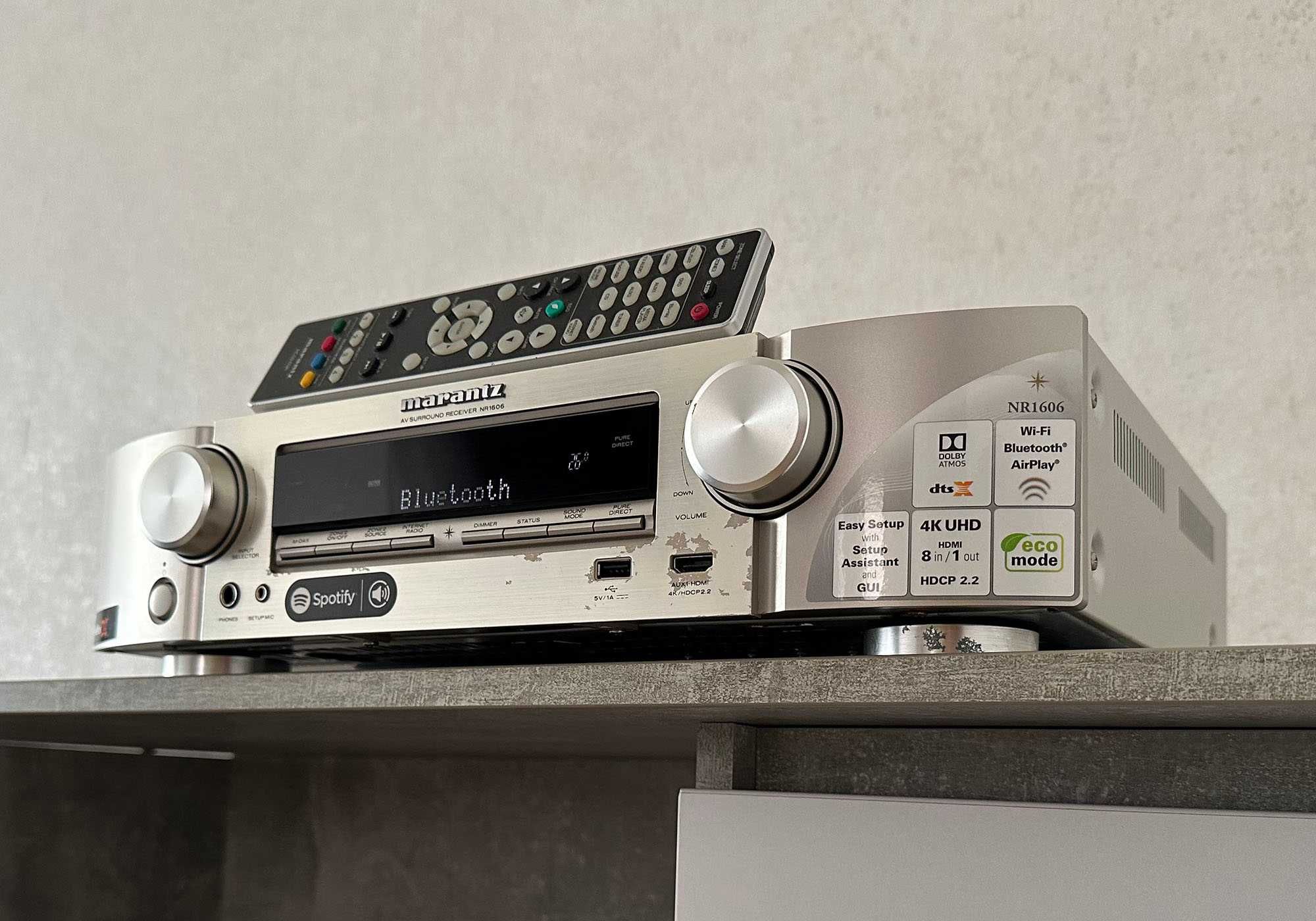 Ресивер Marantz NR1606 (Wi-Fi, Bluetooth, AirPlay, Dolby Atmos, DTS:X)