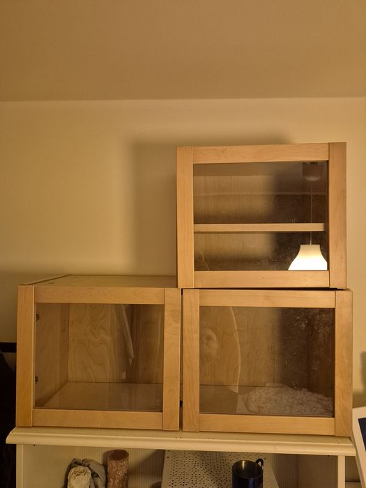 Nadstawka Billy podwójna +pojedyncza + 3 x szklane drzi