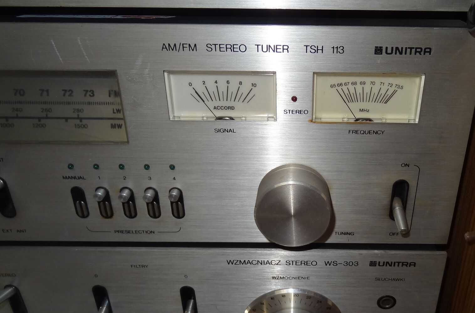 Wieża Unitra- Magnetofon MSH 101 + Tuner TSH 113+Wzmacniacz WS-303.