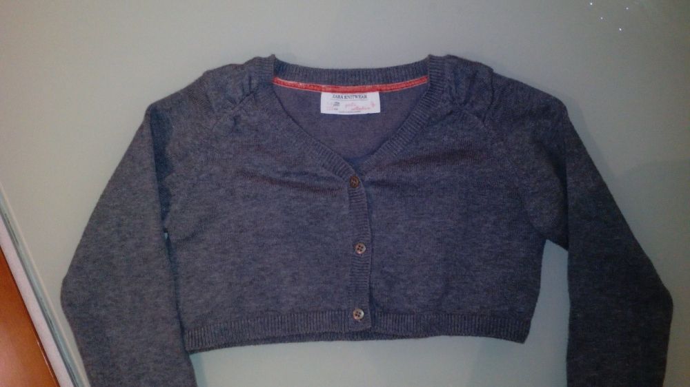 Casaquinho bolero Zara cinza