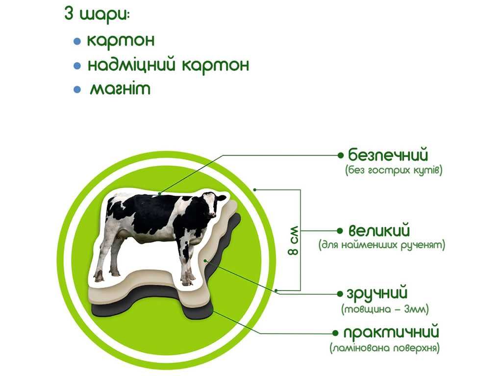Набір магнітів ферма Magdum ML4031-04 EN,набор магнитов животные