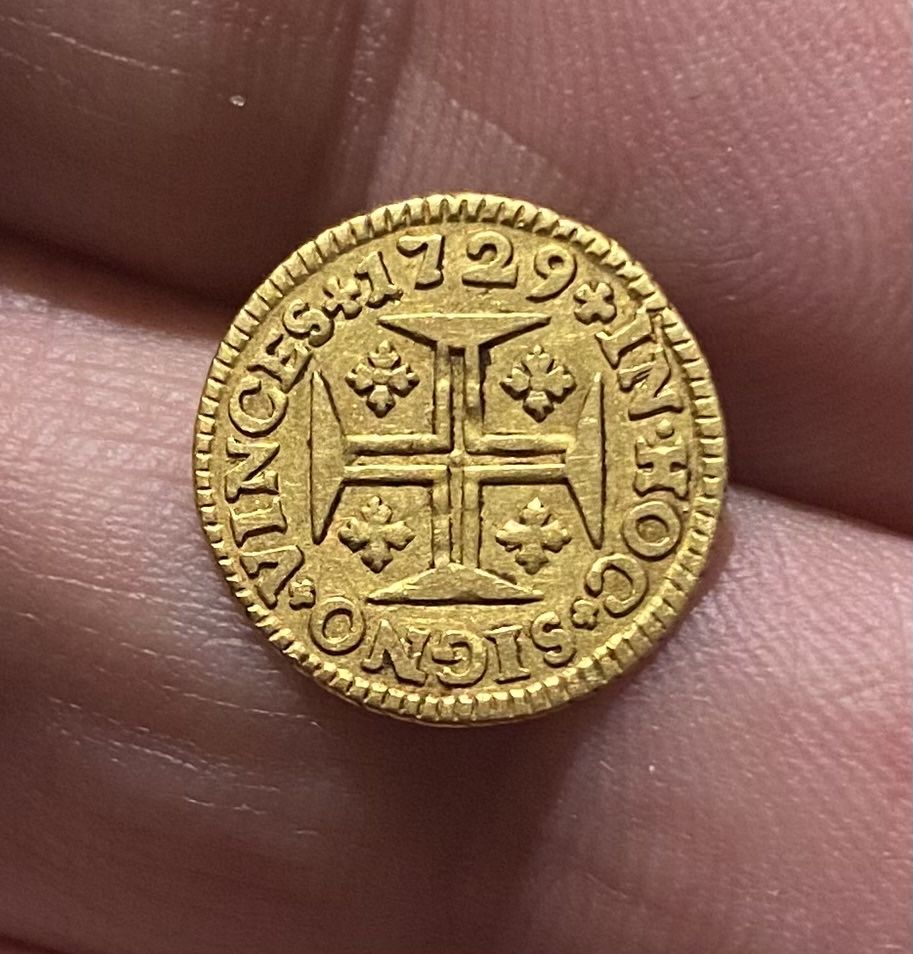 Moeda ouro D. JOAO V Pinto 480 Reis 1729