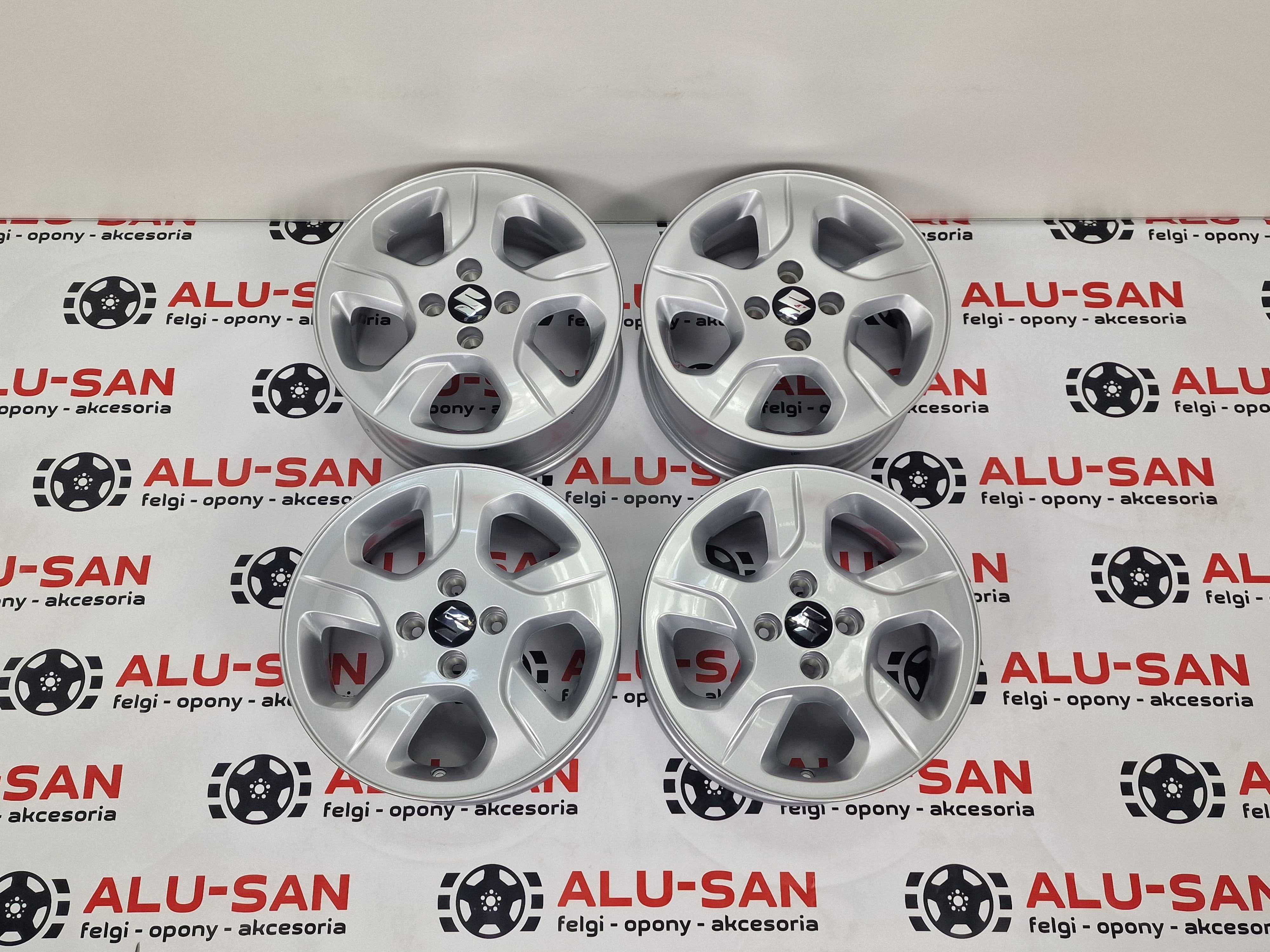 NOWE alufelgi SUZUKI 15" 4x100 Alto Baleno Liana Swift Srebrne