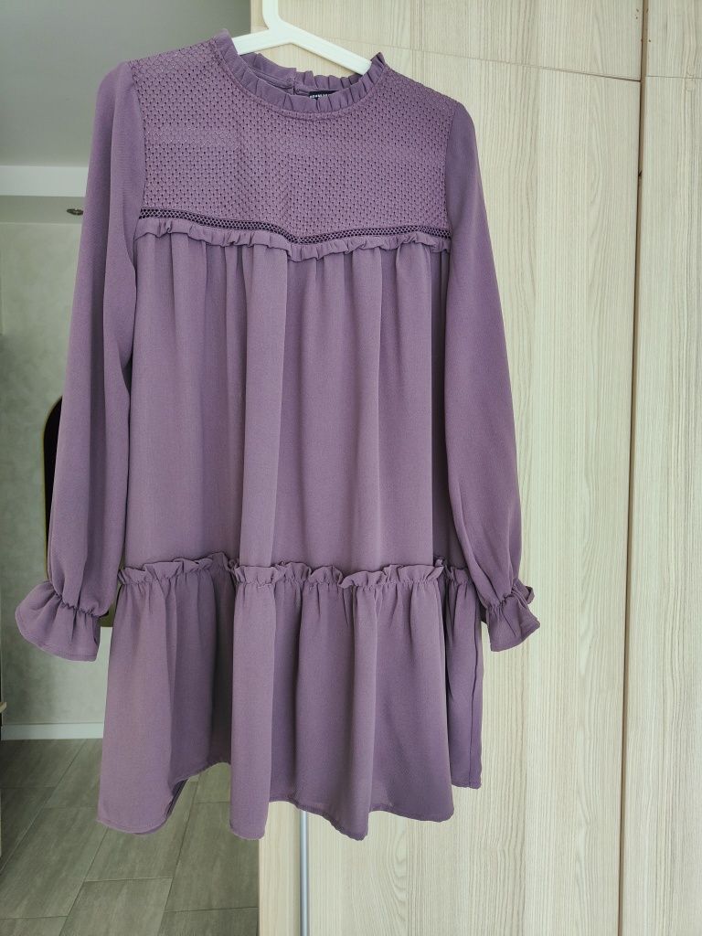 Sukienka babydoll z falbanką, House, r.S