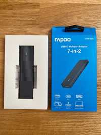 USB-C хаб/ докстанція Rapoo 7 в 1 Чорний (UCM-2003) для MacBook