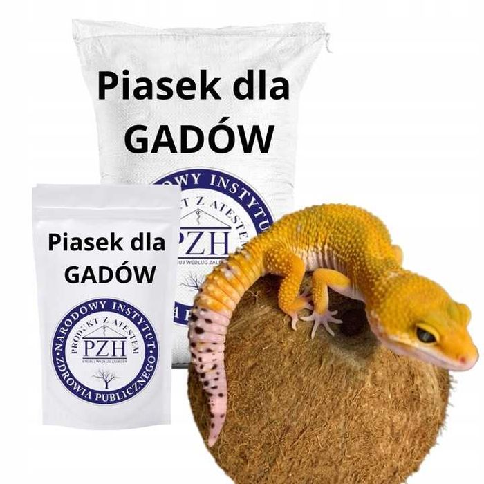 Piasek kwarcowy dla Gadów Gekona Żółwia Bezpieczny z Atestem PZH