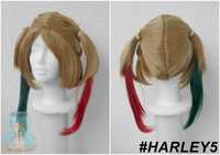 Harley Quinn Arkham Knight peruka blond piaskowa brązowa cosplay wig