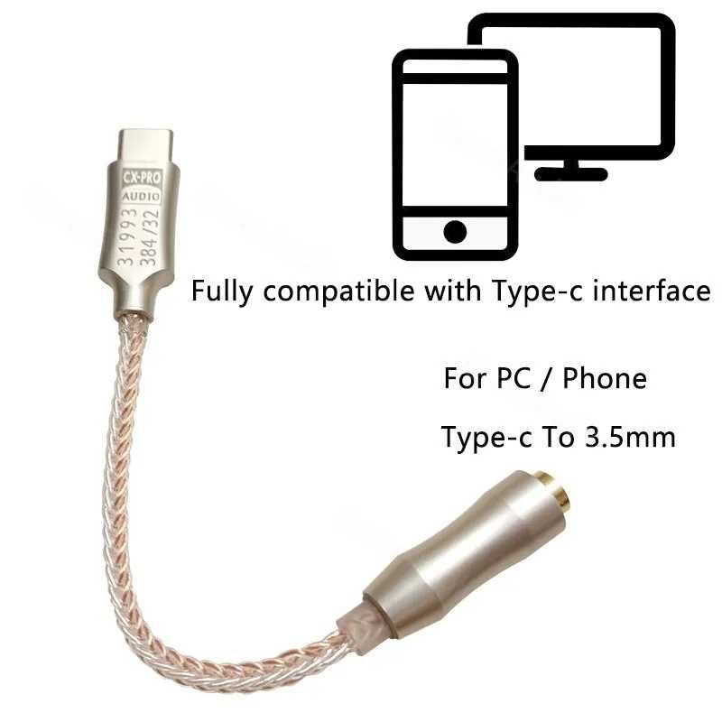 DAC Wzmacniacz Słuchawkowy CX31993 USB C/3.5mm Transparen/Blue