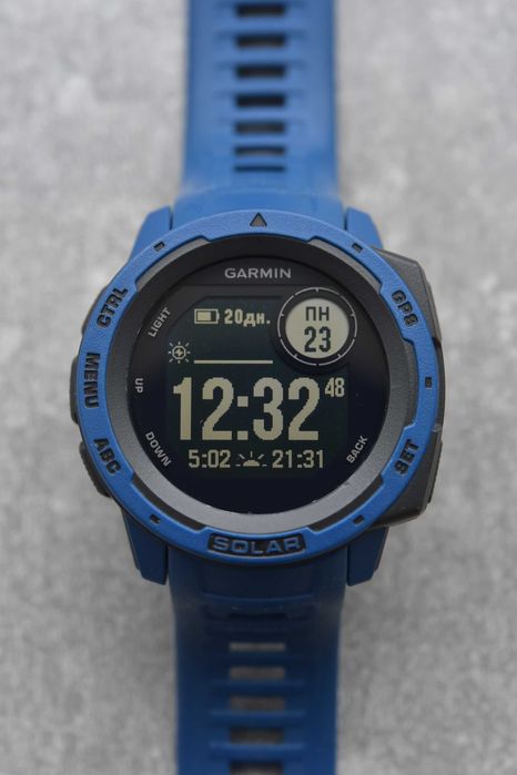 Garmin Instinct Solar синій колір gps компас