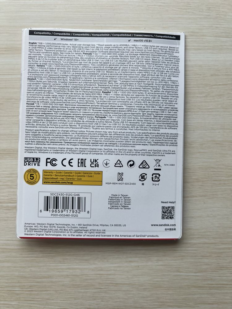 Flash Drive SanDisk 512GB nova