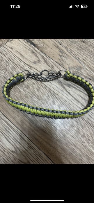 Obroża dla psa zielono szara