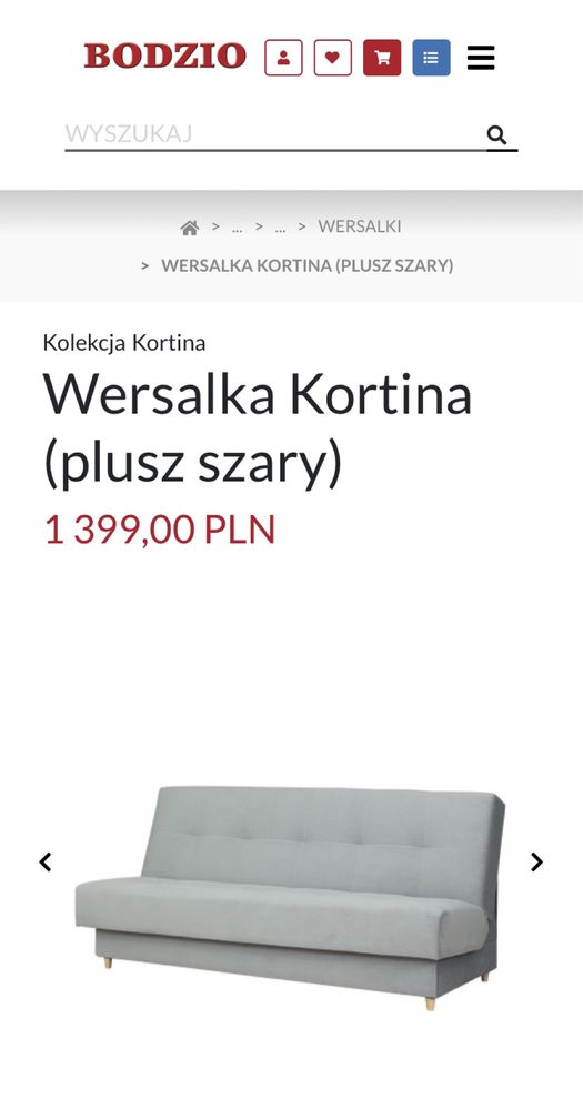 Wersalka Kortina