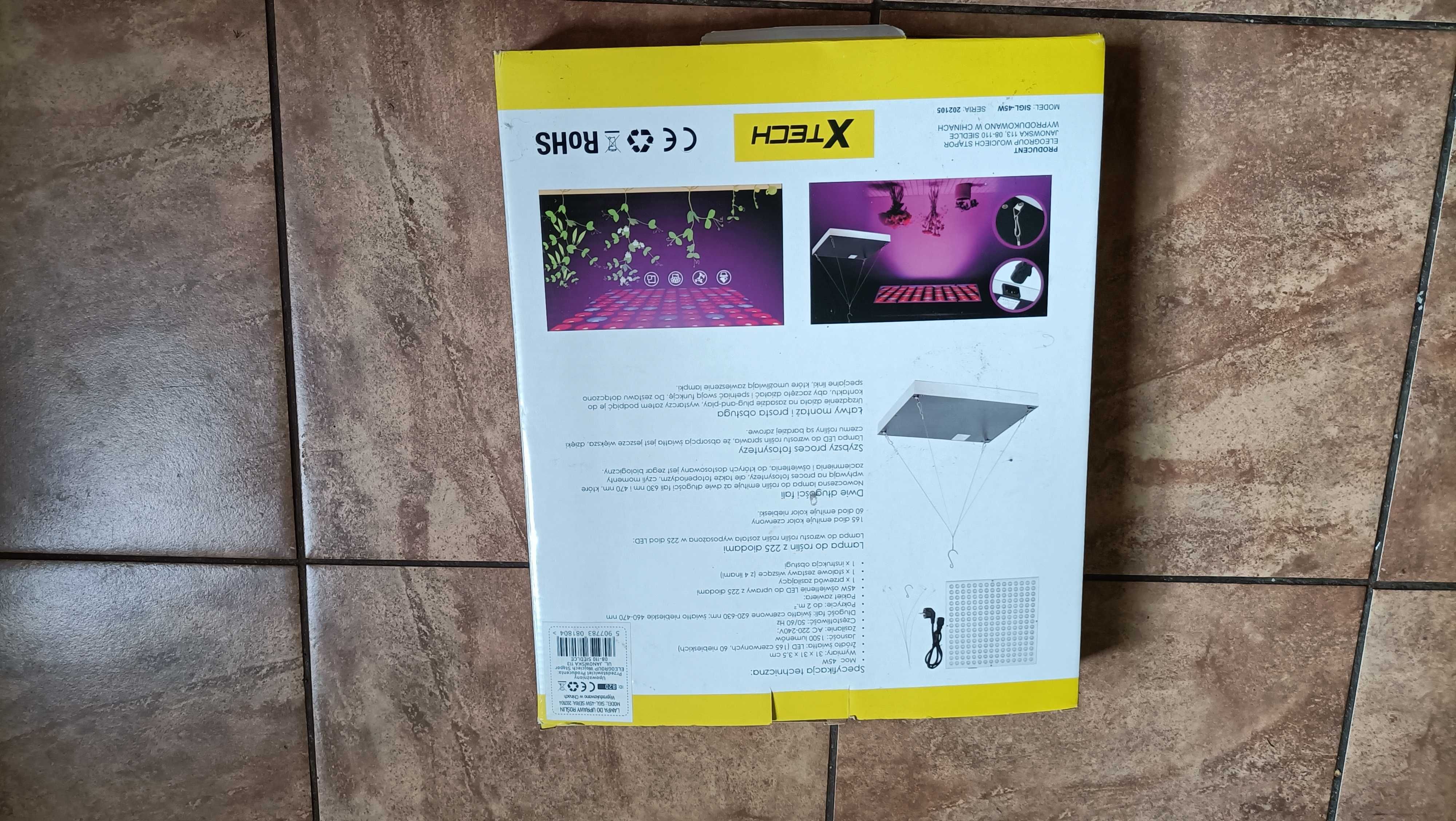 Lampa Panel LED do wzrostu Uprawy roślin 45W 225 D