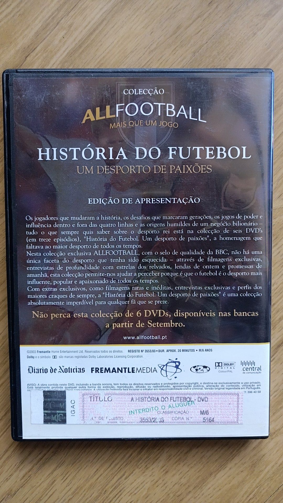 DVD All Football mais que um jogo