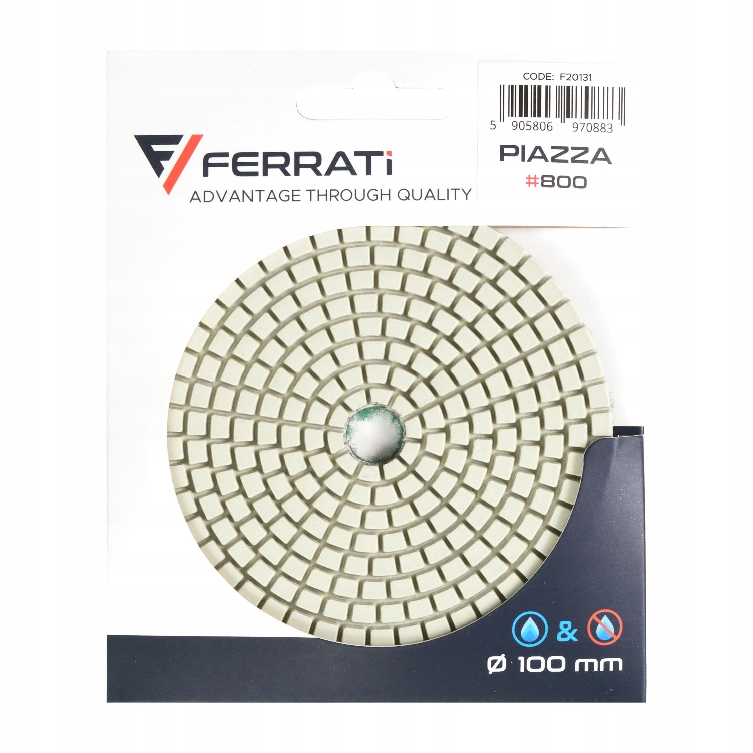 Ferrati Piazza Pad Szlifujący Do Ceramiki, Gresu I Kamienia 100Mm G800