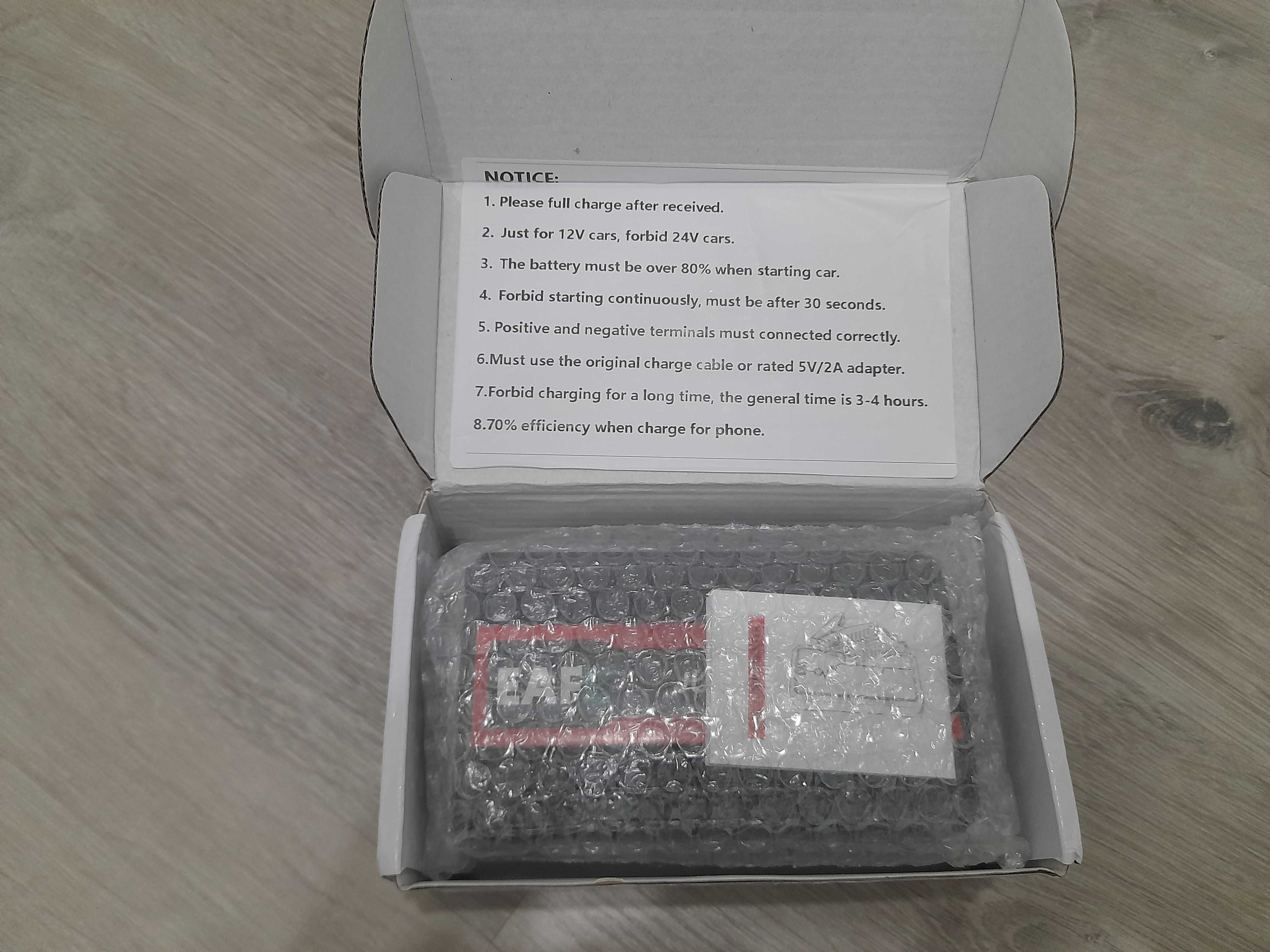 Booster de arranque bateria 12v / iniciador de baterias portátil
